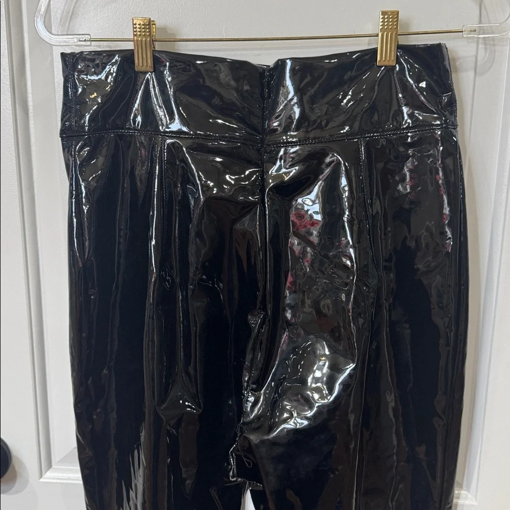 HOUSE OF CB LONDON HARMONY HIGH WAISTED PATRNT VINYL PANTS LARGE - Picture 9 of 16